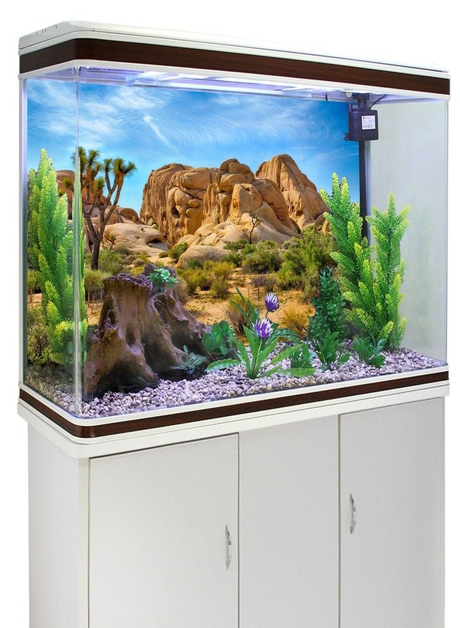 CSFOTO Polyester 36X14 Inches Joshua Tree National Park Backdrop Arid Barren Cactus Sandstone Rock Climate Mountain and Desert Scenery Backdrop Desert Terrarium Background - Image 4